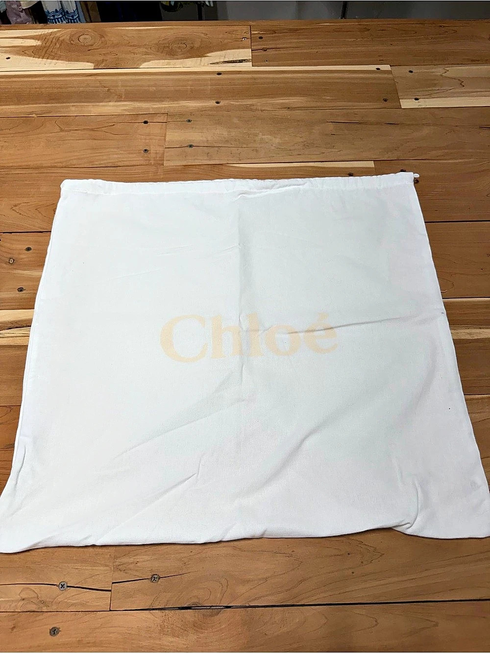 Chloé Logo Dust Bag in White